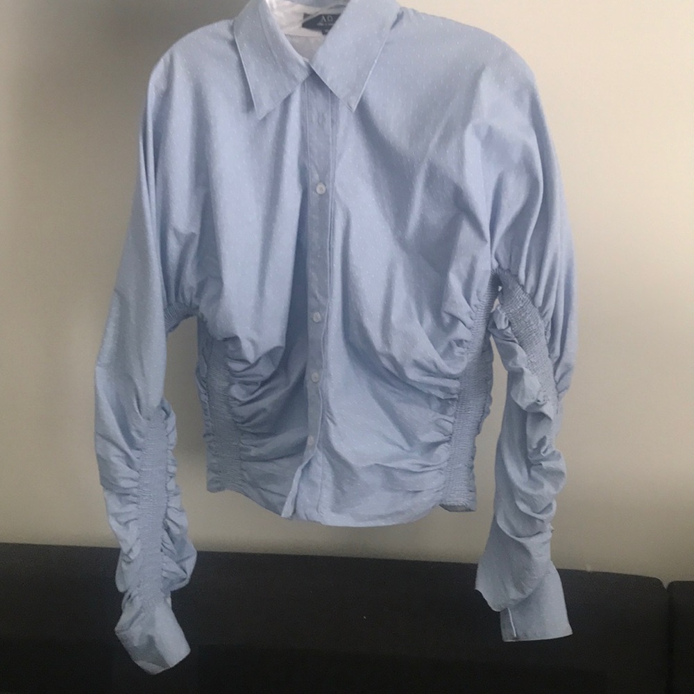 Button down blue top